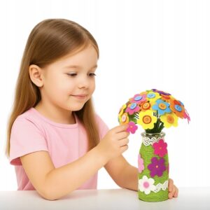 2 WAZONY Duży Zestaw Kreatywny Plastyczny dla Dziewczynki Kwiatki tatuaże