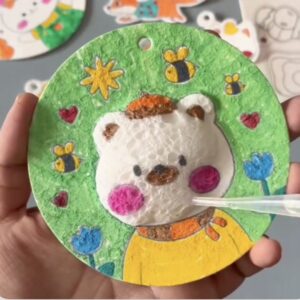 Zestaw kreatywny 3D dla dzieci - magiczne gąbki do malowania 10 szt. 8 cm