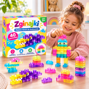 Zginajki – Miękkie Klocki Konstrukcyjne dla Dzieci 40 el.